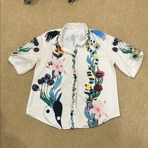 Men’s Floral and Abstract Print Shirt
